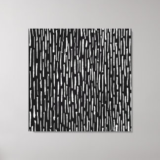 Lienzo Líneas insignificantes - Blanco sobre negro