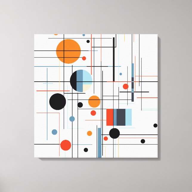 Lienzo Líneas minimalistas modernas geométricas abstracta (Anverso)