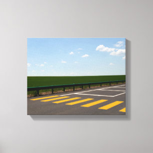 Lienzo Líneas pintadas de paisajes y carreteras