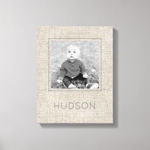 Lienzo Linen Fabric Sweet Photo Name Timeless Keepsake