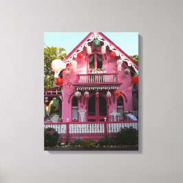 Lienzo Linternas y pan de jengibre rosado - Viñedo de Mar