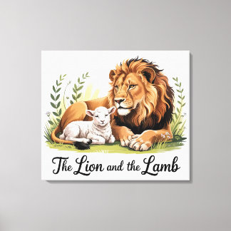 Lienzo Lion and Lamb Canvas Art