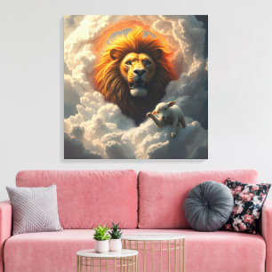 Lienzo Lion and Lamb Canvas Art