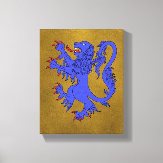 Lienzo Lion Rampant Azure (Anverso)