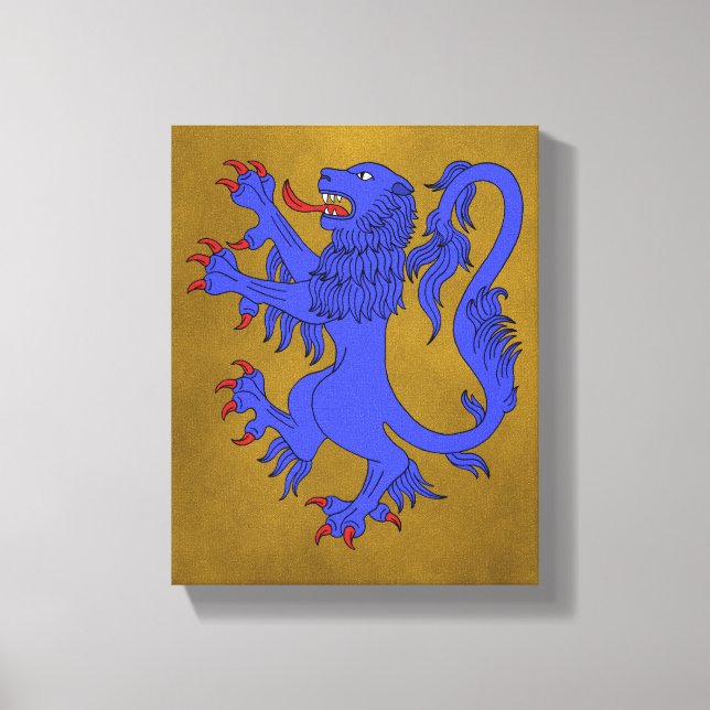 Lienzo Lion Rampant Azure (Anverso)