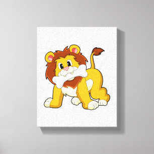 Lienzo Lion with Bone