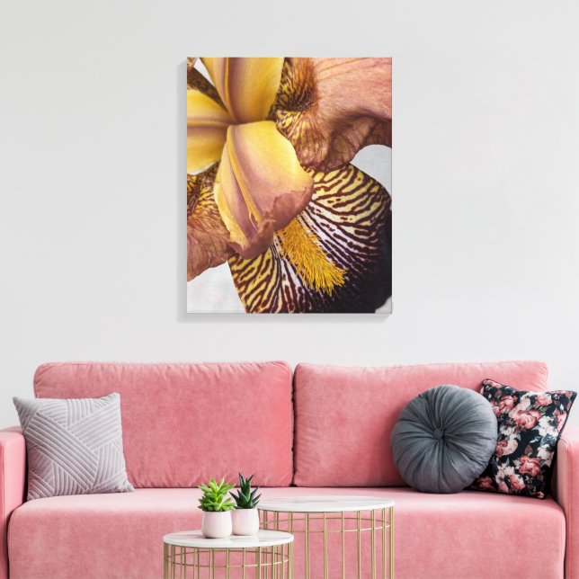 Lienzo Lirio barbudo floral amarillo y violeta (Insitu (Sala de estar))
