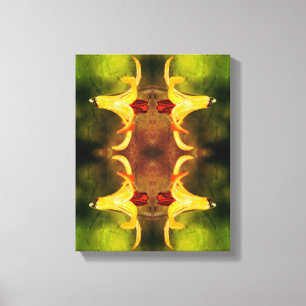Lienzo Lirio Salvaje De Canadá E Insectos Abstractos Dolo