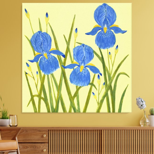 Lienzo Lirios Azules (Insitu (Sala de estar))
