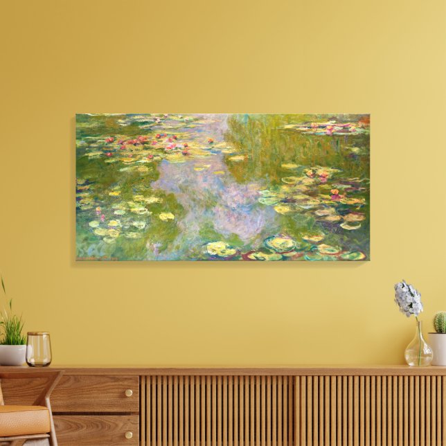 Lienzo Lirios de agua | Claude Monet | (Insitu (Sala de estar))