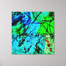 Lienzo Liso azul abstracto Stretched Canvas Print, Tranqu