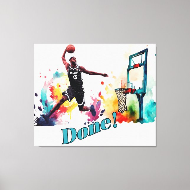 Lienzo Listo: La última tendencia de baloncesto Slam Dunk (Anverso)