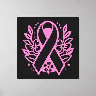 Lienzo Listón Rosa de Conciencia del Cáncer de Mama