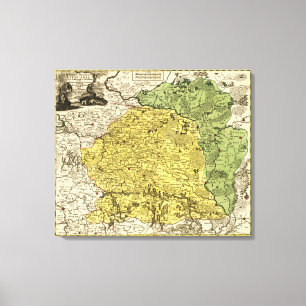 Lienzo LithuaniaPanoramic MapLithuania