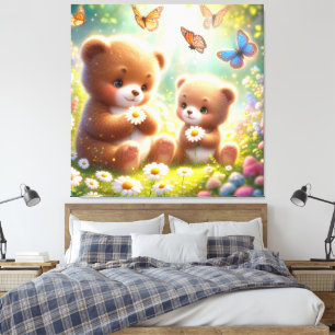 Lienzo Little Bears Daisies 2