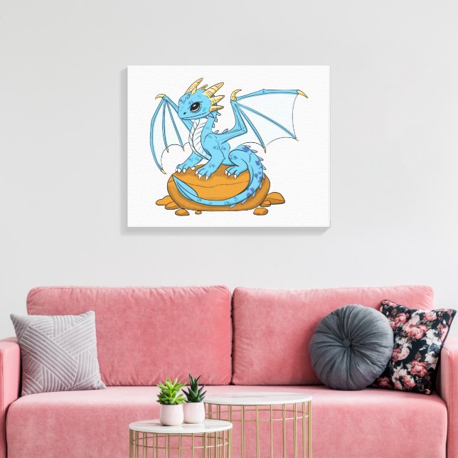 Lienzo Little Blue Dragon (Insitu (Sala de estar))