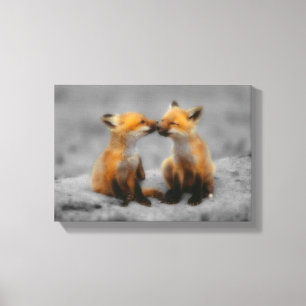 Lienzo Little Fox Love