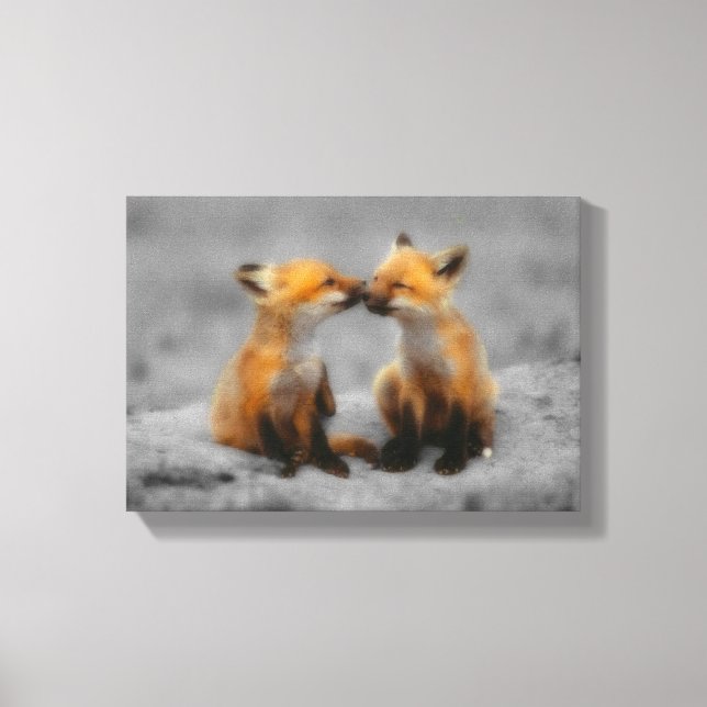 Lienzo Little Fox Love (Anverso)