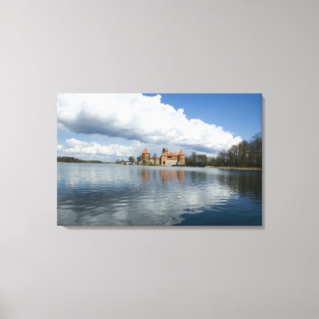 Lienzo Lituania, castillo de la isla de Trakai (Anverso)