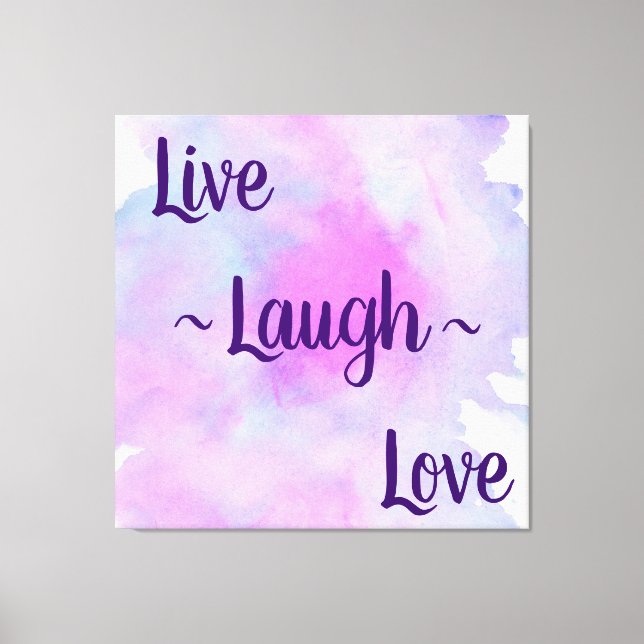 Lienzo Live Laugh Love (Anverso)