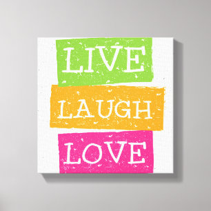 Lienzo Live Laugh Love 2