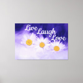 Lienzo Live Laugh Love Daisies