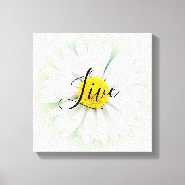 Lienzo Live Laugh Love Daisy (Anverso)