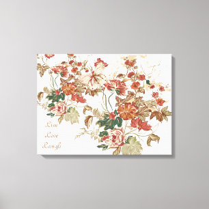 Lienzo LIve Love Laugh Floral Butterfly Wall Art