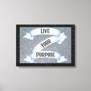 Lienzo Live Your Purpose Banner Wall Art