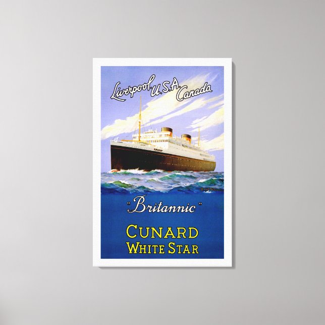 Lienzo Liverpool, Estados Unidos y Canadá ~ de Britannic (Anverso)