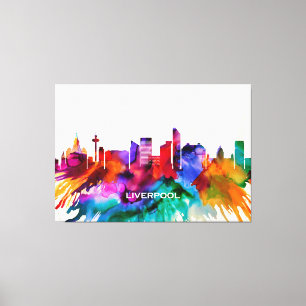 Lienzo Liverpool Skyline