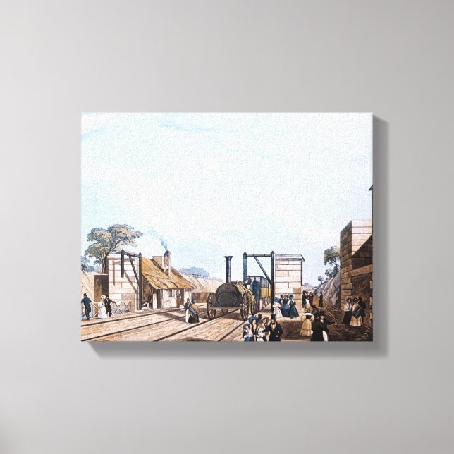 Lienzo Liverpool y Manchester Railway: (Anverso)