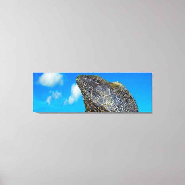 Lienzo Lizard de cuello frito (Anverso)
