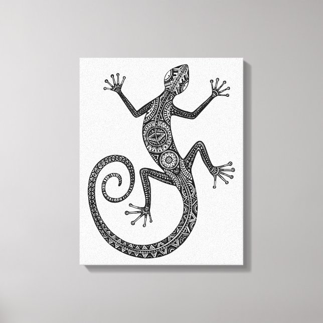 Lienzo Lizard O Salamander Doodle 6 (Anverso)