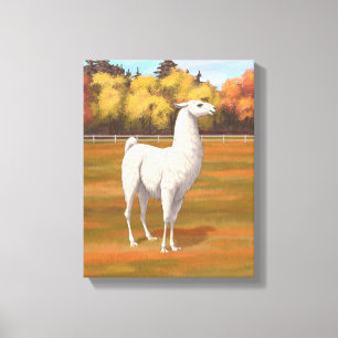 Lienzo Llama blanca en la pastelería de otoño