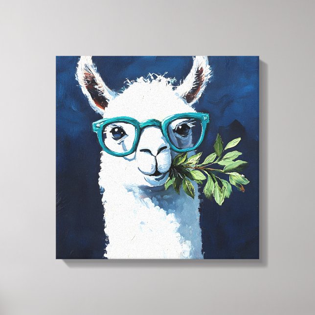 Lienzo Llama Chic Inteligente (Anverso)