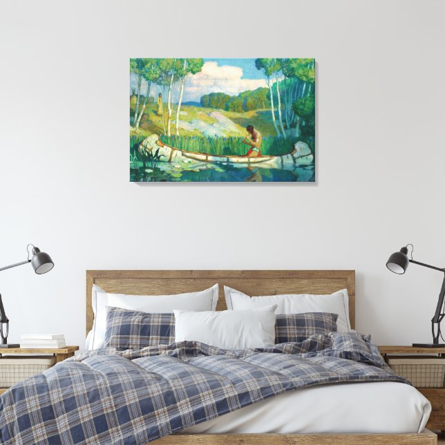 Lienzo Llamada de amor india de Newell Convers Wyeth (Insitu(Dormitorio))
