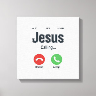 Lienzo Llamada de Jesús Diseño de camiseta cristiana para