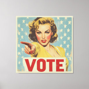 Lienzo Llamado Patriótico a la Acción: ¡Vota!