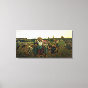 Lienzo Llamando en los Gleaners, 1859
