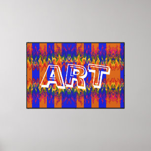 Lienzo Llamas en lo Abstracto sobre los Colores de las Ra