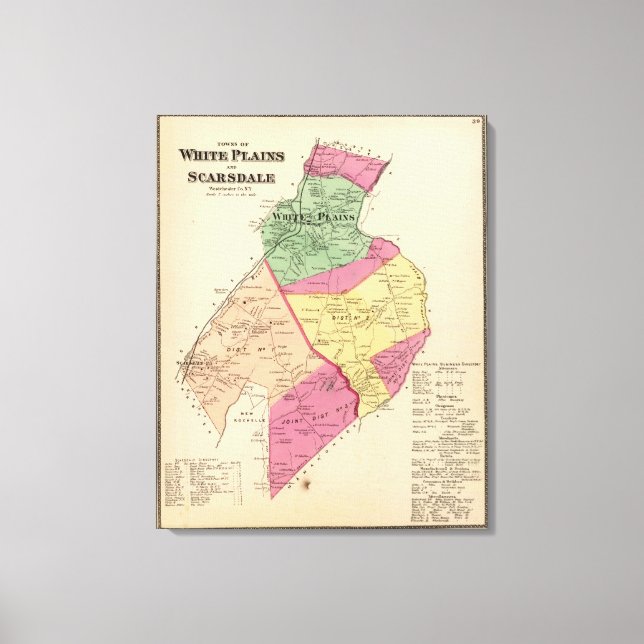 Lienzo Llanuras blancas, pueblos de Scarsdale (Anverso)