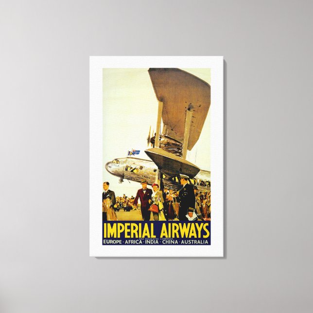Lienzo Llegada de Imperial Airways (Anverso)