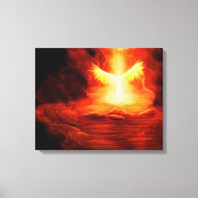 Lienzo Llegada de un ángel (Anverso)
