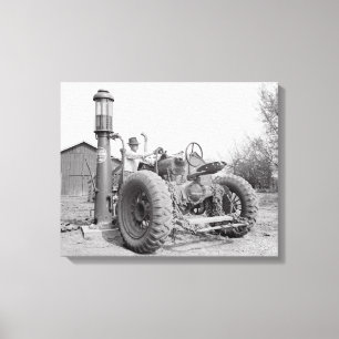 Lienzo Llenando el Tractor, 1940