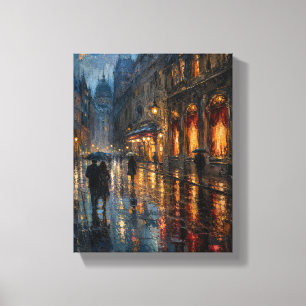 Lienzo Lluvia Después de la Matinee Panorama Urbano Canva