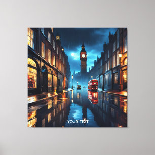 Lienzo Lluvia en Londres