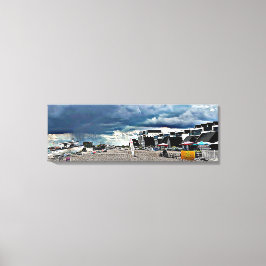 Lienzo Lluvia por la playa de Hythe Fisherman's Beach