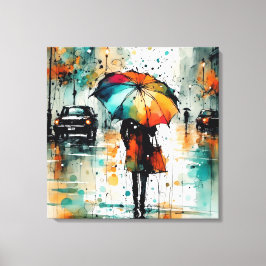 Lienzo Lluvia Veraniega En La Ciudad 2
