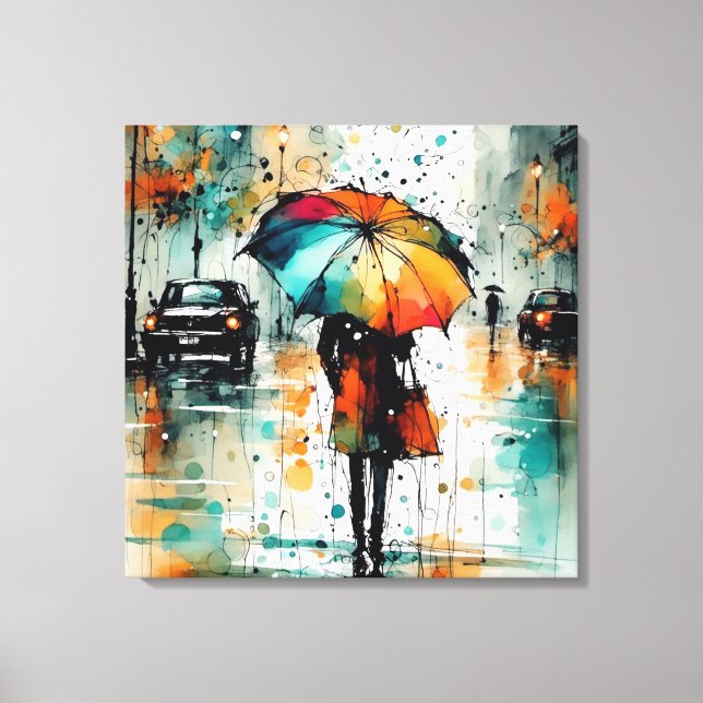 Lienzo Lluvia Veraniega En La Ciudad 2 (Anverso)